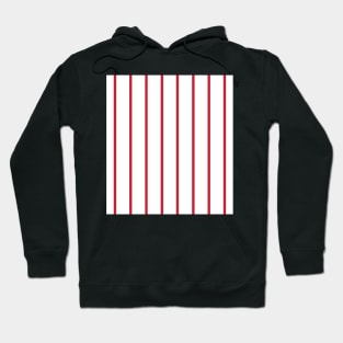 Narrow red and white stripes Hoodie